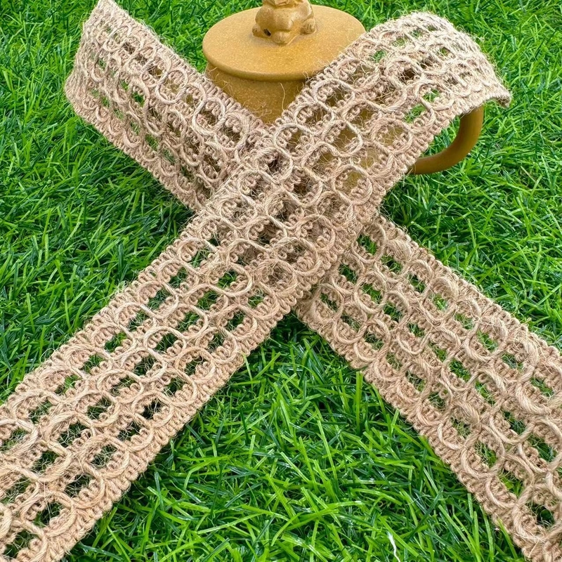 70% Jute 30% Polyester Umweltschonendes Dekorationsband für die Herstellung von abbaubarem Jute